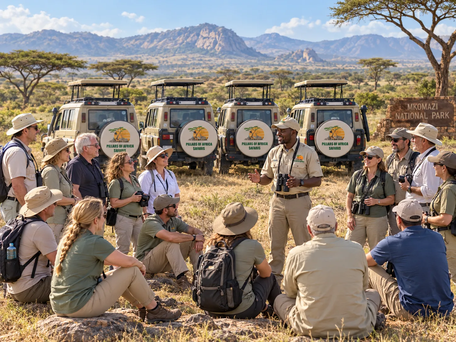 Pillars of Africa group safari travellers