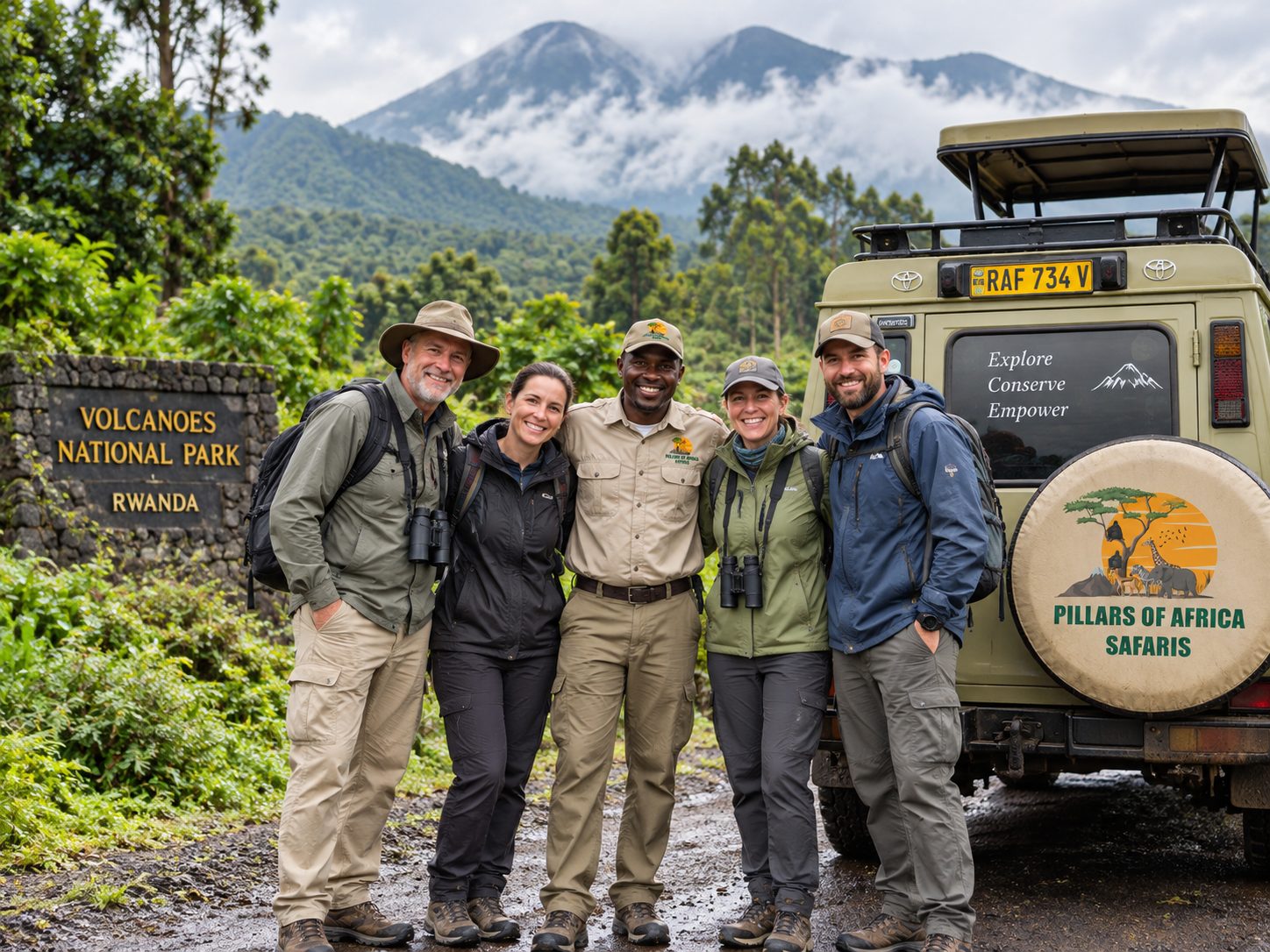 Pillars of Africa branded safari vehicle